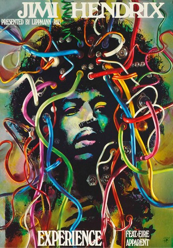 Vintage music poster jimi - music,
