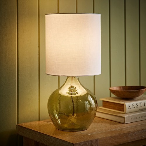 Emily green glass teardrop - emily,
