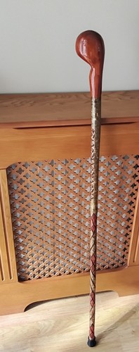 Handmade hazel staff with - hazel, a