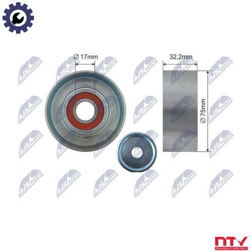 Tensioner pulley vribbed - tensioner,