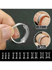 12pcs Ring Size Adjuster Invisible Resizer Reducer Silicone width..