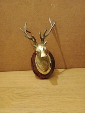 Small Mounted Brass Stags Head