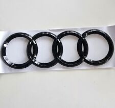 Black Gloss Rear Boot Trunk Ring Badge Emblem For Audi A3 A4 S4 A5 A6 S 192x66mm