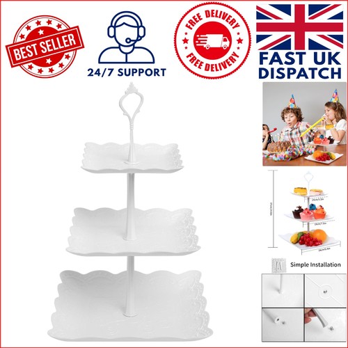 Reusable white tier cake - white,