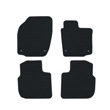 Skoda Rapid 2012-present GENUINE DELUXE Tailored Rubber Car Mats Black Set