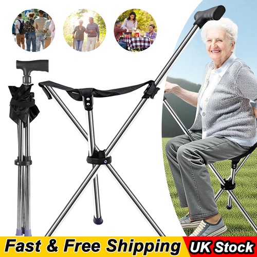Folding portable walking stick - folding,