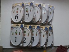 Ceramic house numbers white - ceramic,