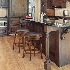 Set of 2 360°Swivel 24"/62cm Tall Bar Stools Kitchen Counter Height Pub Chair