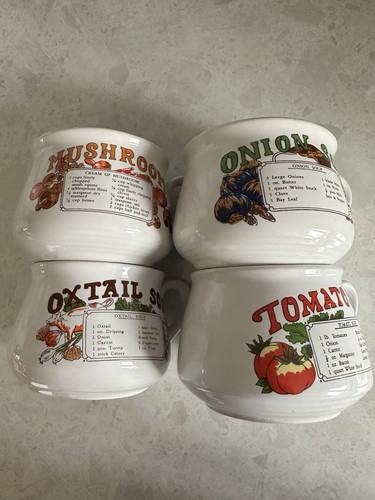 Recipe soup mugs bowls set - mugs,