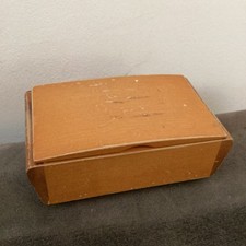 Worn Tallent of Old Bond Street Vintage Wooden Musical Trinket Jewellery Box 