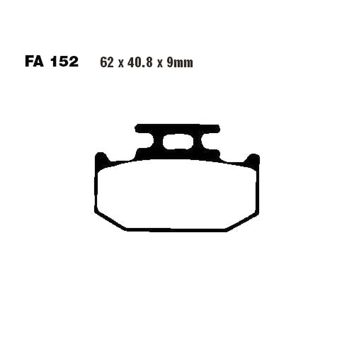 Pair brake pads ebc fa152tt - brake,