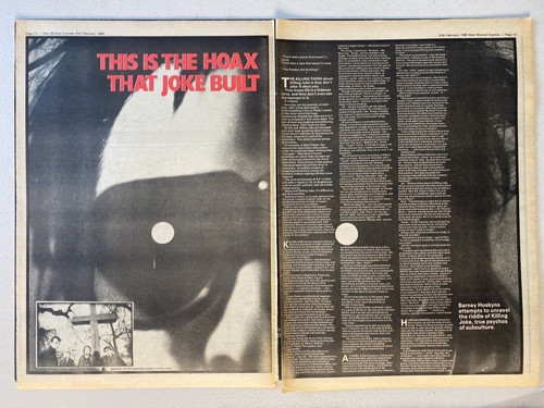 Killing joke nme double page - nme,