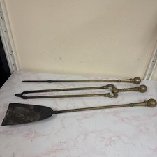 Vintage brass fire Companion