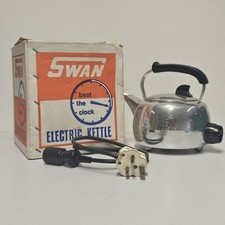 Swan "Beat The Clock" Electric Vintage Style Kettle With Original Box Working