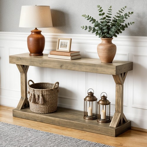 Chunky narrow console table - chunky,