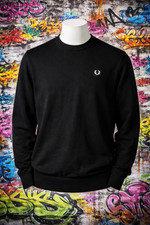 Mens Fred Perry black crew