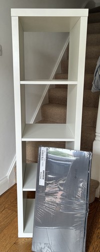 Ikea kallax white shelving - white,