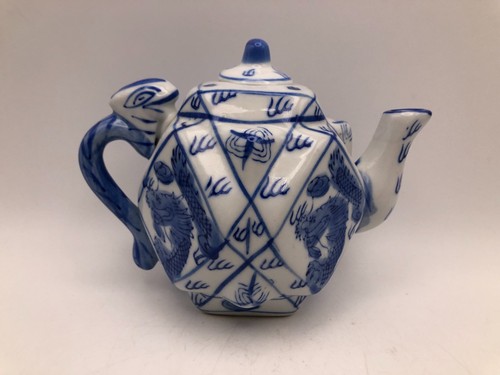 Chinese glazed blue - and, white