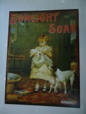 Large Sunlight Soap Metal Sign Plaque Picture Victorian Queen Victoria Royalty