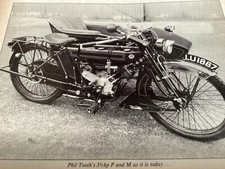 P&M EX ROYAL FLYING CORP SIDECAR OUTFIT COMBINATION MOTORCYCLE ARTICLE.