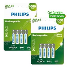 8 x Philips AAA 1000 mAh