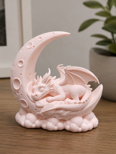 Sleeping dragon moon statue - moon,