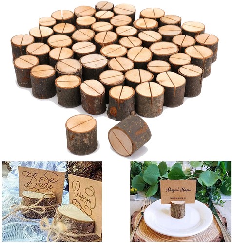 Wood place card holder - place,