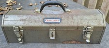 Vintage CRAFTSMAN Tombstone Hip Roof Tool box with Tray & Crown Logo 