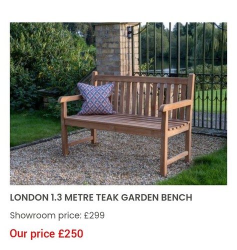 London teak garden bench - garden,