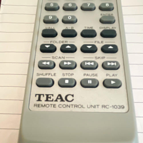 Teac 1039 wireless remote i - teac, rc-1039
