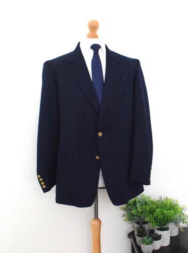 Burberrys navy gold buttons - navy,