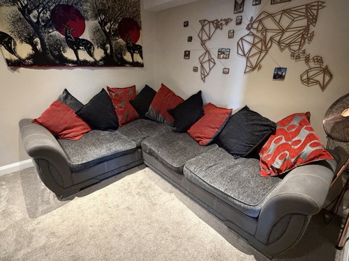 Dfs corner sofa - corner, grey
