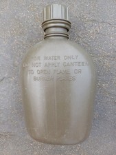 US Military Issue Green Plastic Water Canteen Bottle