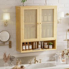 2 Doors Wall Cabinet Home Storage Floating Cupboard Kitchen Storage Hanging Unit