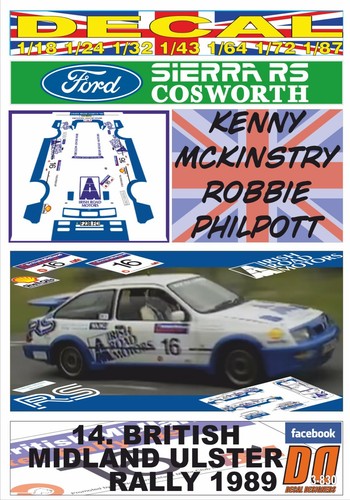 Decal ford sierra - ford, rs