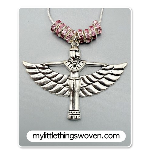 Winged isis goddess pendant - isis,