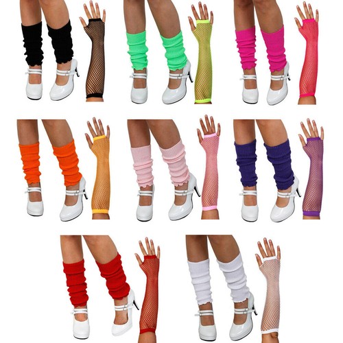 Leg warmers and fishnet - and, gloves