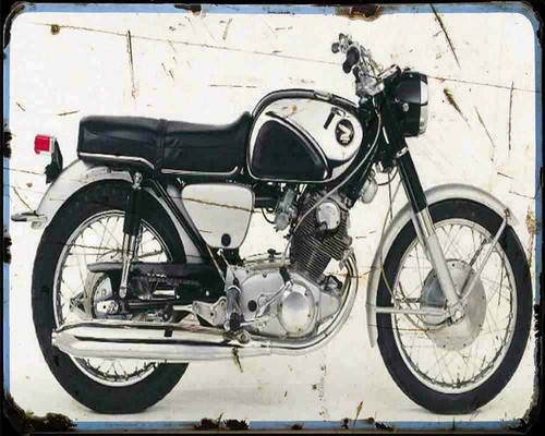 Honda cb77 photo print - a4,