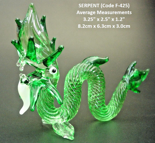 Art glass dragon serpent - art,