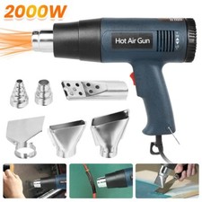 Electric Heat Gun Hot Air Heating Tool Kit Crafts Heat Shrink Wrap Paint 2000W