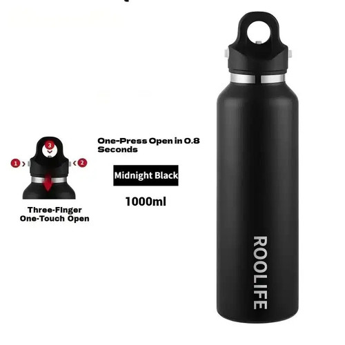 One hand open 1000ml insulated - open,
