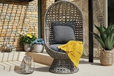 Swivel Cocoon Egg Chair Rattan Wicker Super Comfy Ideal For Garden/Conservatory