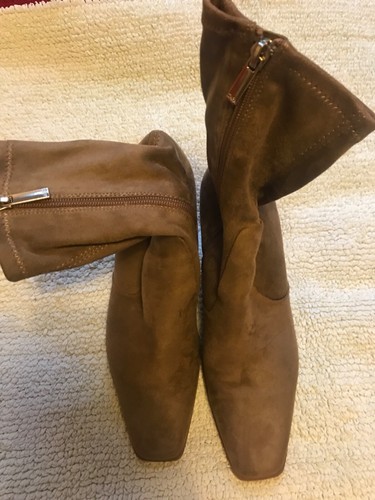 Ladies zara beige heel boots - beige,
