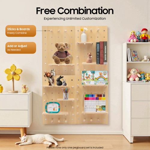 Wood pegboard combination - wood,