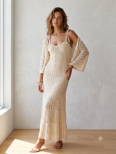 Crochet dress shrug set - crochet,