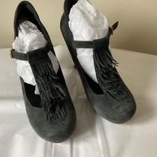 Chie Mihara Grey Suede T Bar