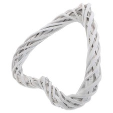 Wicker Heart Wreath White