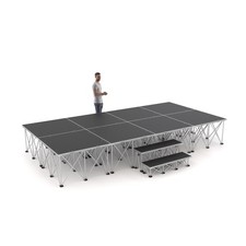 PD X-Lite750 Portable Stage Platform Riser System with Steps - 4m x 2m x 60cm