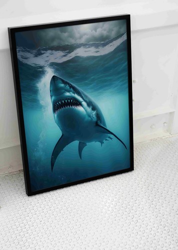 Jaws poster shark great white - shark,