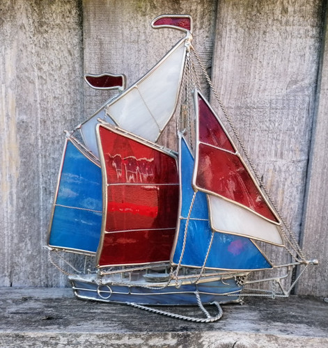Vintage stained art glass - stained,